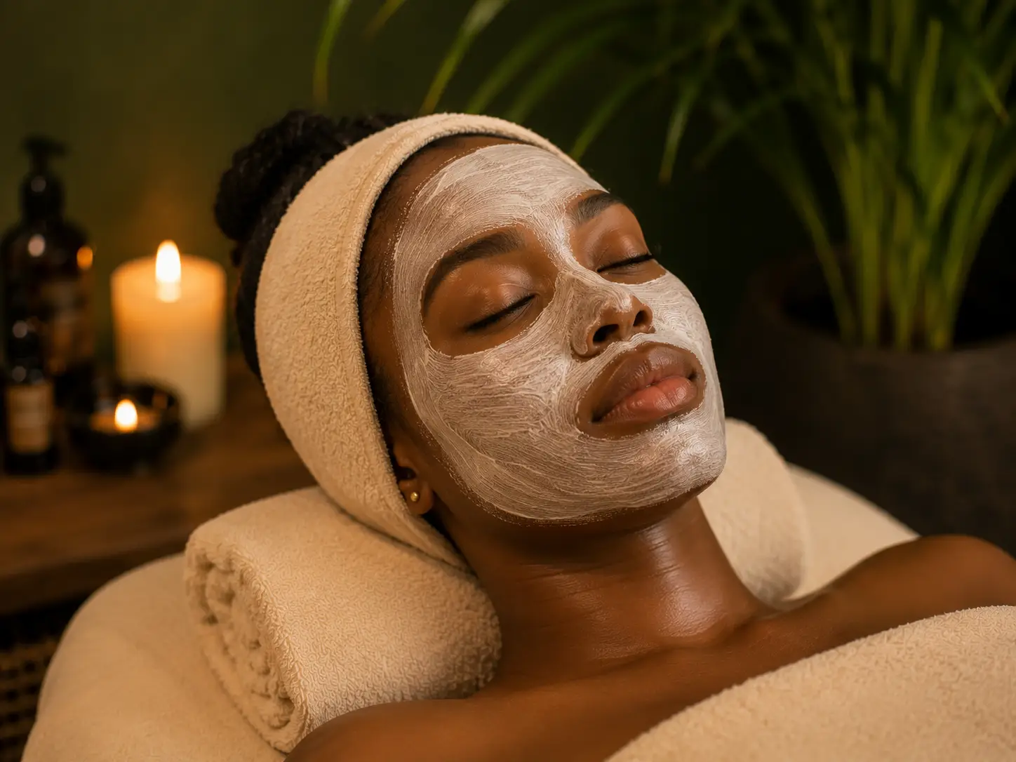 Facial mask treatment at Comfort Spa, Sukuta, The Gambia